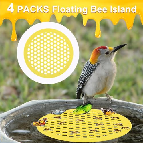 4 Stück Bienen Insekten Trinkbecher, Bee Watering Station Bienenfutterstation, Bienenfutterspender, Trinkbecher für Bienen, Bienentränkestation, Insektentränke für Garten, Bienenfütterung, Bienenbad