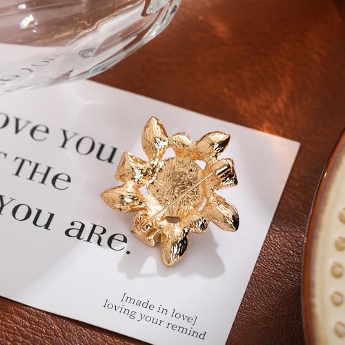 Image of Unique Sparkling Shawl Brooch Pins for Women - Personalized Stylish Pattern Design Jewelry Brooch for Sweaters Accessory for Women's Cardigan & Party Outfits