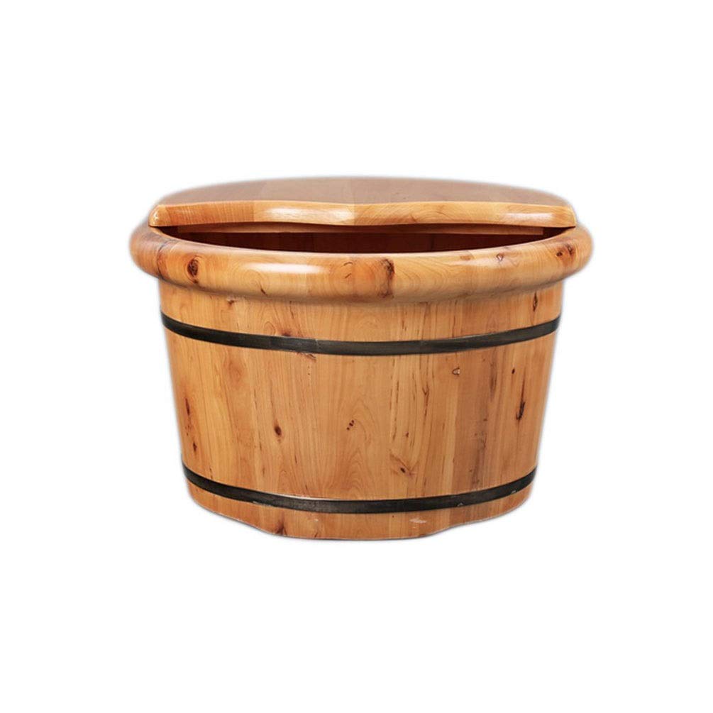 Secchio per pediluvio in legno Spa per piedi e gambe per adulti, pediluvio relax per pedicure, grande vasca idromassaggio per pediluvio, massaggio ai piedi spa per la casa, sauna secchio in legno