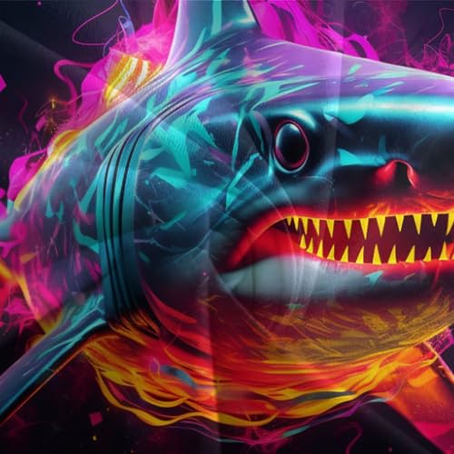 Housse de couette requin 3D king size en microfibre douce facile à border