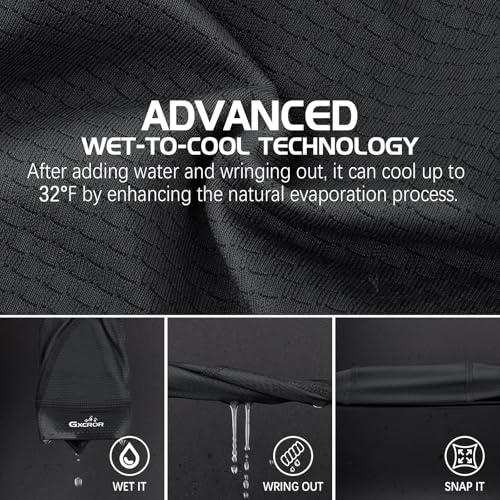 Image of GXCROR 3 Pack Cooling Skull Cap with Sweat-Wicking & Anti-Odor Technology Quick-Dry Helmet Liner for Cycling Motorcycle