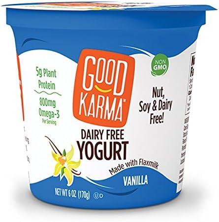 Good Karma Dairy Free Yogurt, Vanilla, 5.52 Ounce (Pack of 12)