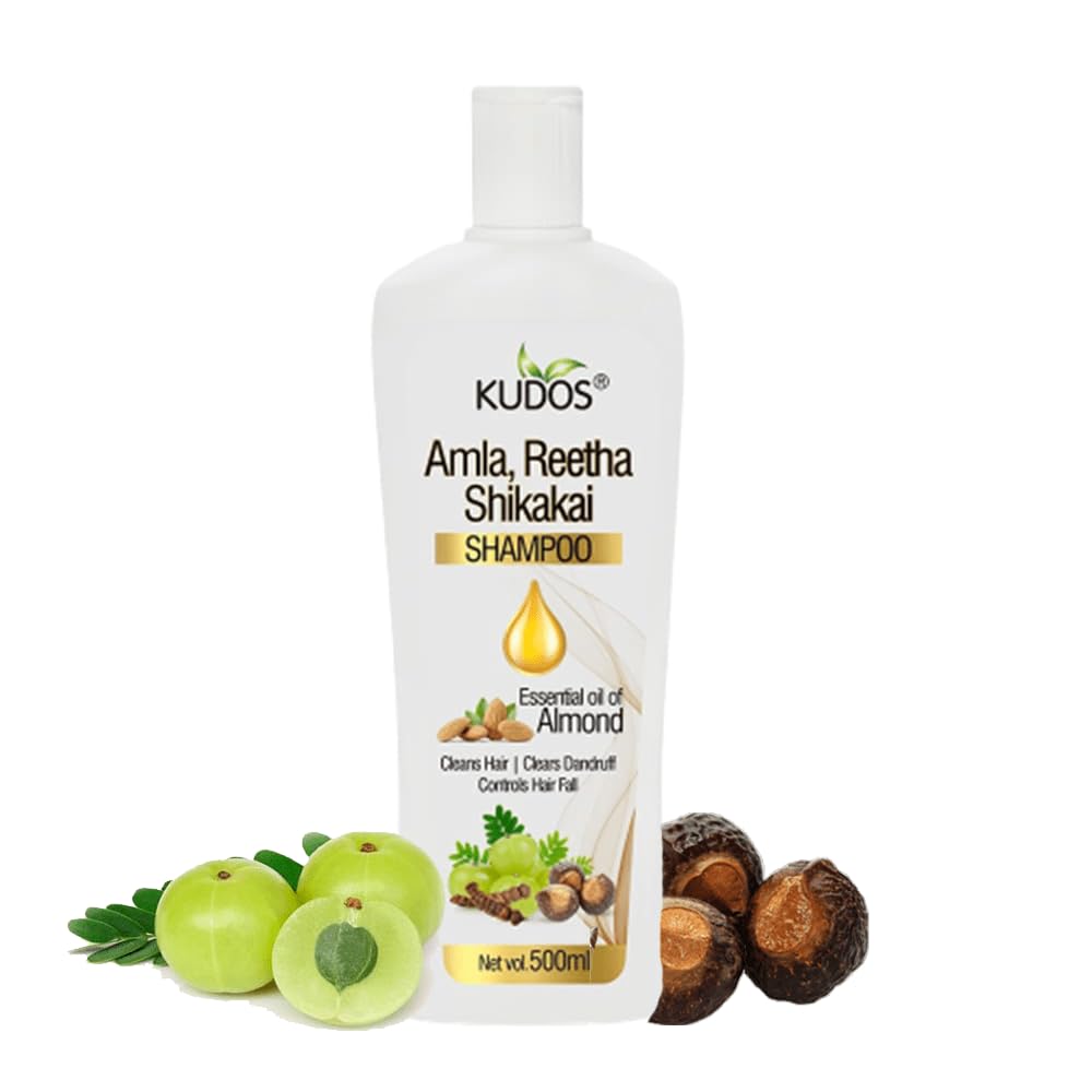 Buy Kudos Amla Reetha Shikakai Shampoo Cleans Hair, Clears Dandruff