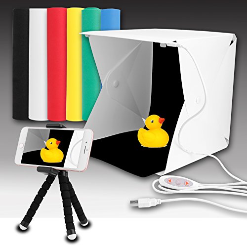 Venoro Photo Box Portable Folding 9 x 9 in Mini Photography Shooting Tent
