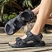 Imagen de FLARUT Sandalias de los Hombres de Verano Zapatos de Senderismo Trekking Deportes al Aire Libre de Cuero Playa Dedo del Pie Abierto Deportivas Casuales