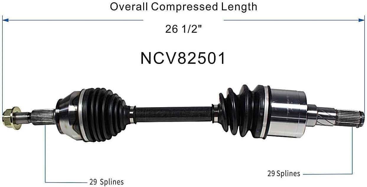 GSP NCV82501 CV Axle Shaft Assembly - Left Front (Driver Side)