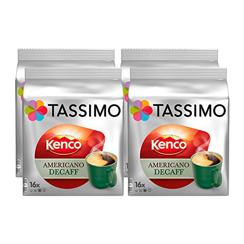 Tassimo T Discs Kenco Americano Decaf (4 Pack, 64 T Discs/pods), 64 Servings