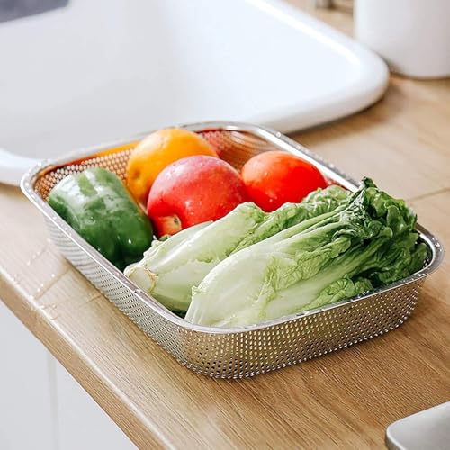 Image of Sink Corner Strainer - Triangle Drainer Basket & Shelf Organizer for Kitchen | Multi-Use Fruit, Vegetable, Soap, Sponge Holder | Rust-Resistant Sink Shelf Corner Rack (Sink Corner Basket)