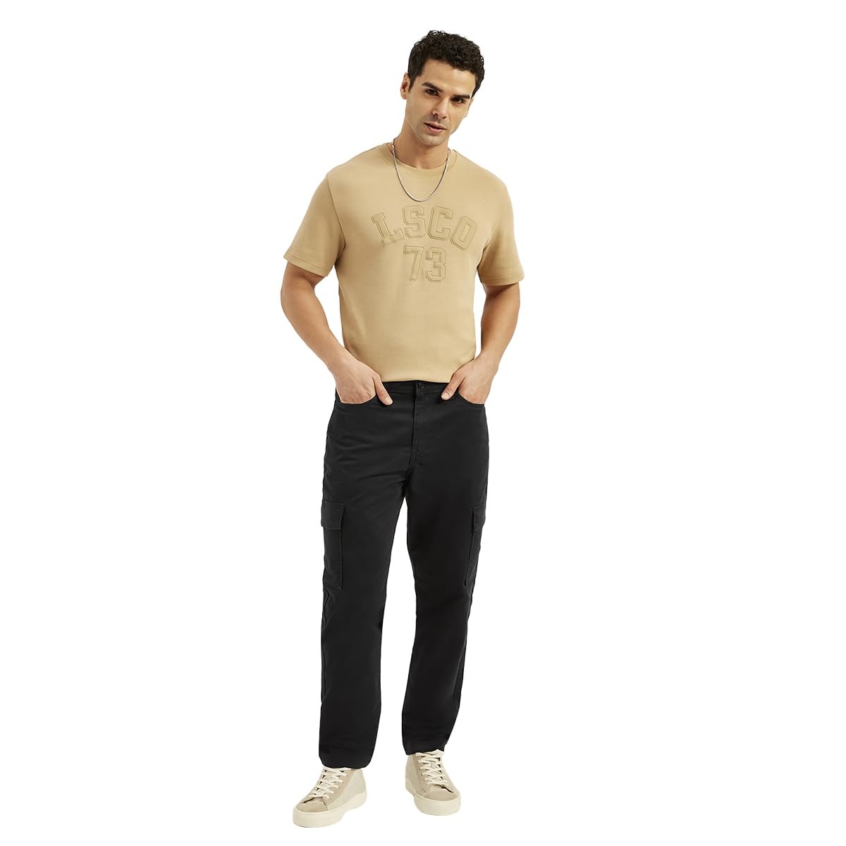 levi's Men's Mid Rise Black Straight Fit Cargo Trousers-picture-26