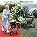 Walker Rollator Decorations Kit for Seniors Adults Women, Funny DIY Decor Accessories Set for Rolling Walkers, Mobility Aid, Christmas, Halloween, Holiday & Daily Use Décor with Name Plate, Stickers