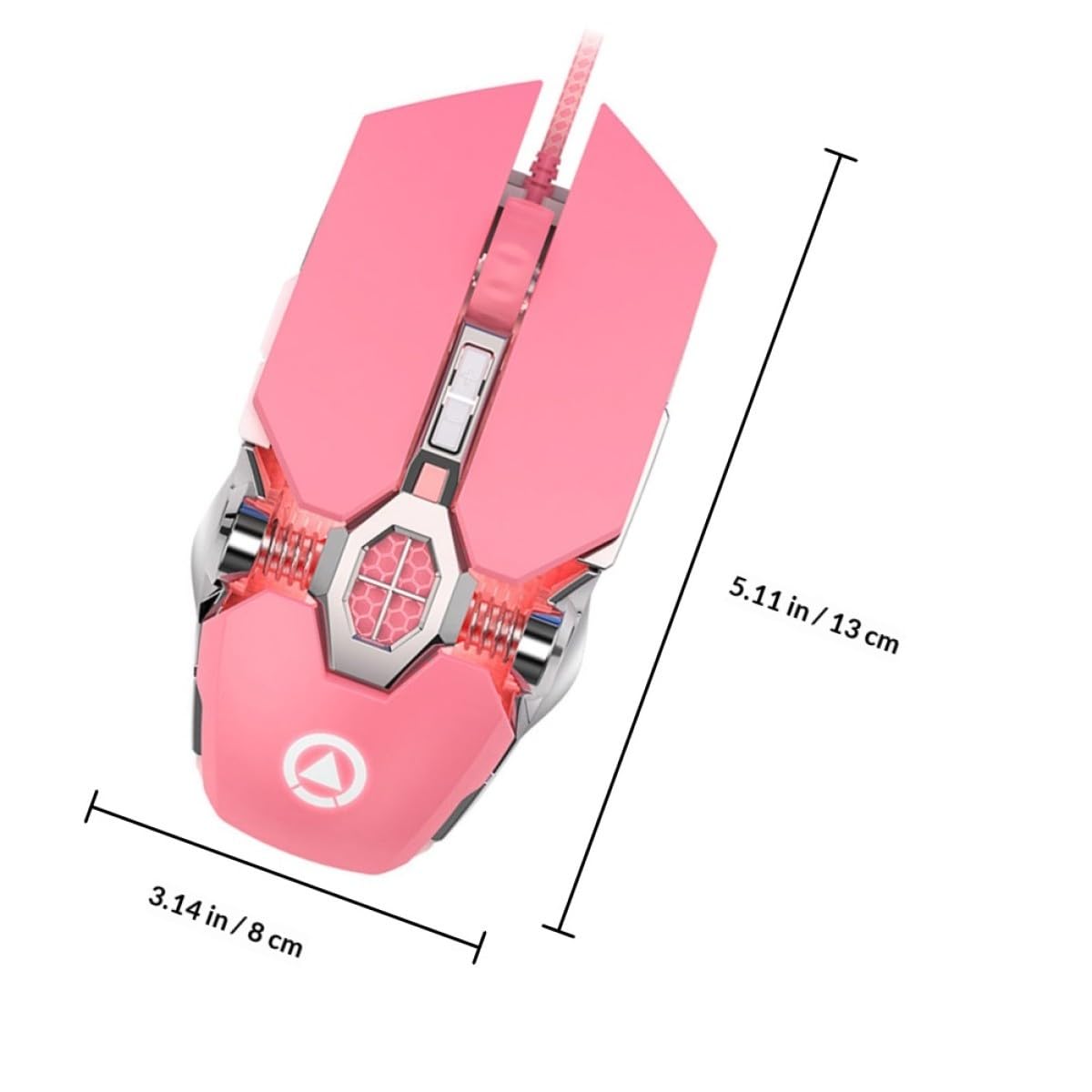 KOMBIUDA 2 Uds Botón De Juego De Escritorio con Cable Luminiscente para Juegos Iluminación para Computadora Portátil Escuela Creativa para Niñas para Computadoras Rosas Silenciosas