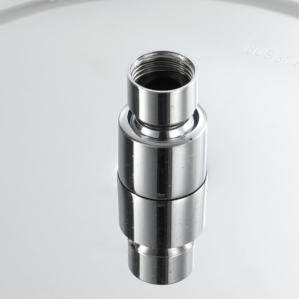 Billg Cabezal de Ducha Antical de Acero Inoxidable, Cabezal De Ducha Tipo Lluvia con Brazo de Extensión en Pared, Rociador Ducha con Efecto Antical Lluvia, G1/2 Universal, Cromado Cuadrado