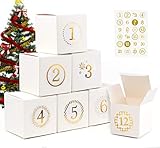 pappschachteln mit deckel kaufen Schöne 24 Aufkleber für Adventskalender zum Basteln für Weihnachtskalender, Geschenktüten, Geschenkbeutel, Briefumschläge oder Stoffsäckchen.