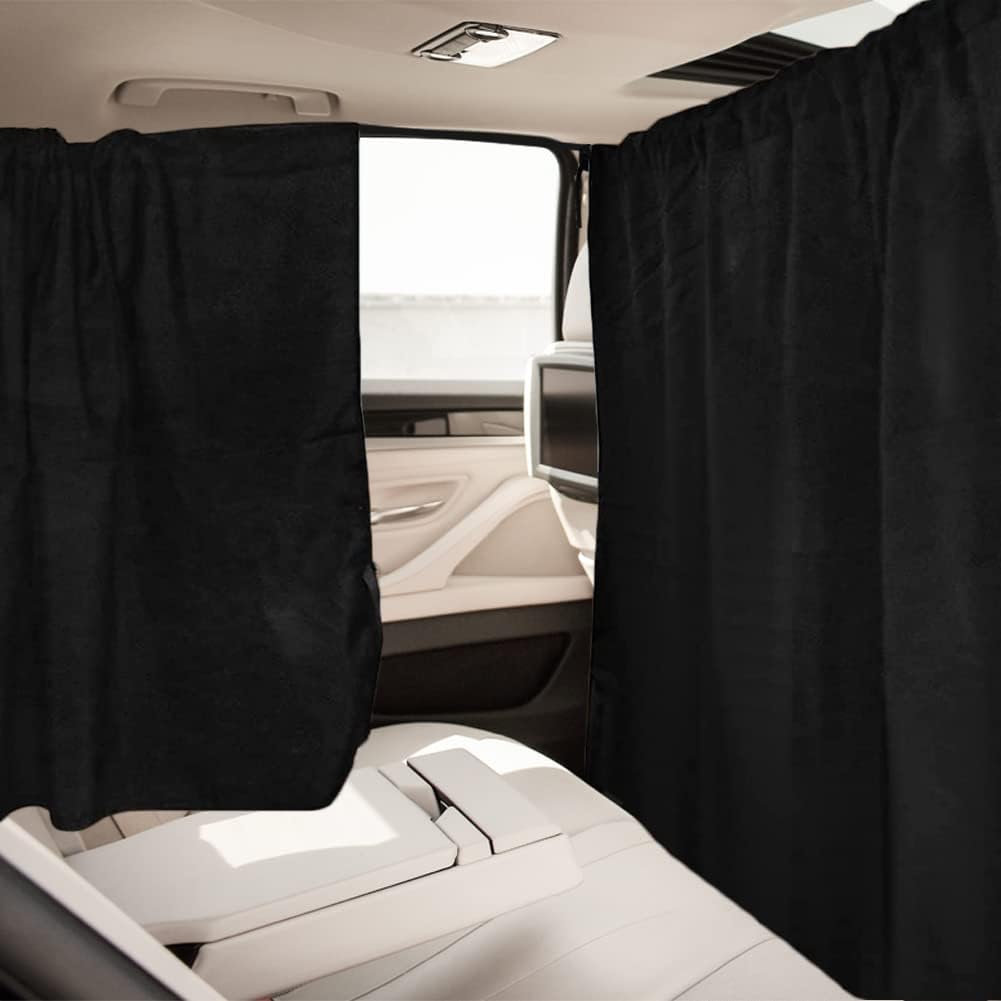 Byredio Car Privacy Curtains Set of 395 Light Block Out Car Divider Curtain Sun