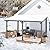 U-MAX 10' x 14' Outdoor Pergola Hardtop Gazebo, 14x10 Wall-Mounted Heavy Duty Lean to Metal Awnings Gazebos on Clearance for Patio, Large Galvanized Steel Pergolas and Gazebo for Outdoor Use