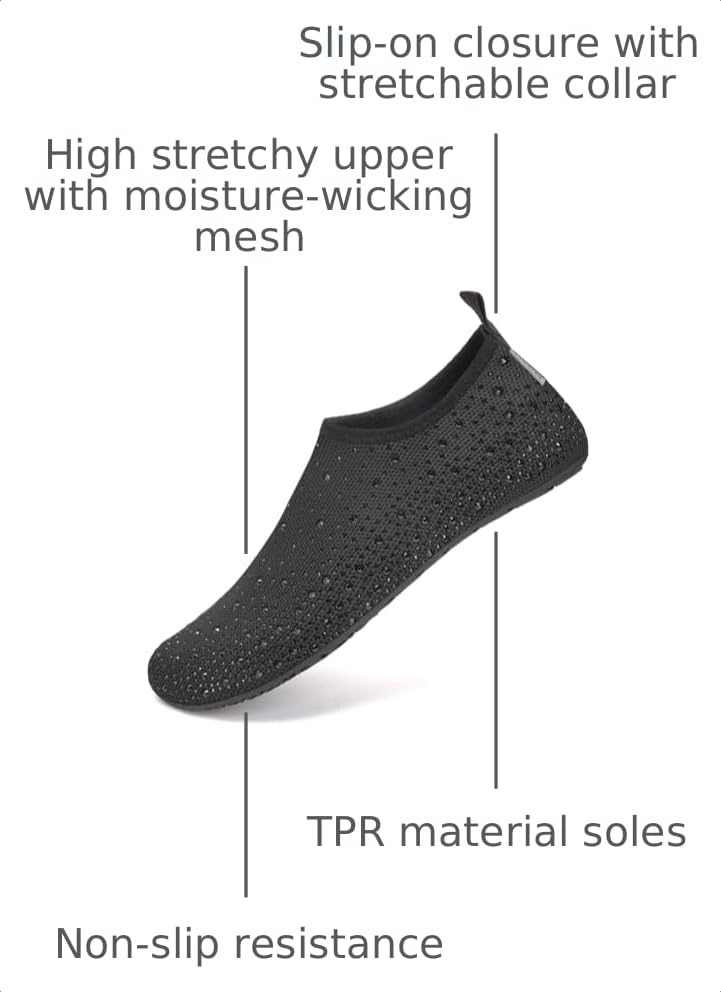 Image of WateLves Womens Barefoot Water Shoes Travel House Slippers for Indoor and Outdoor Aqua Socks for Beach Swim Surf Yoga Dancing Camping Must Haves