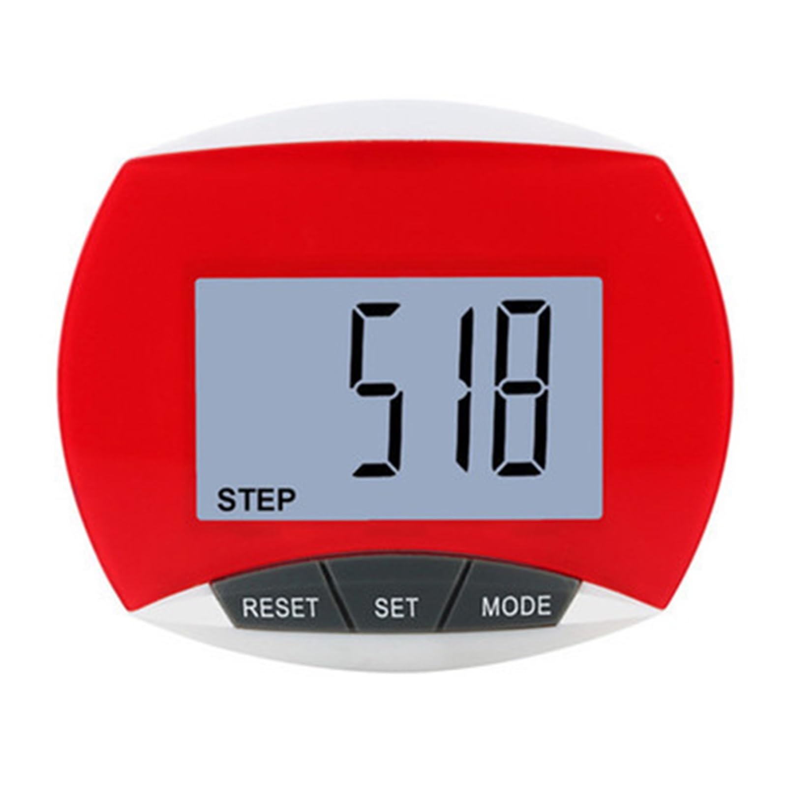 Podomètre À Clipser, Fonctionnement Simple, Marche, Course Pied, avec Calories Brûlées Et Comptage des Pas PréCis Et Facile à Lire(Red)