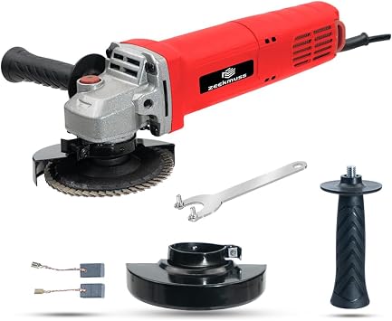 110V Angle Grinder, 4-1/2" Maximum Grinding Wheel Diameter, Sander Power Tool, 850 W 11000 RPM, With 35 Accessories. Red set