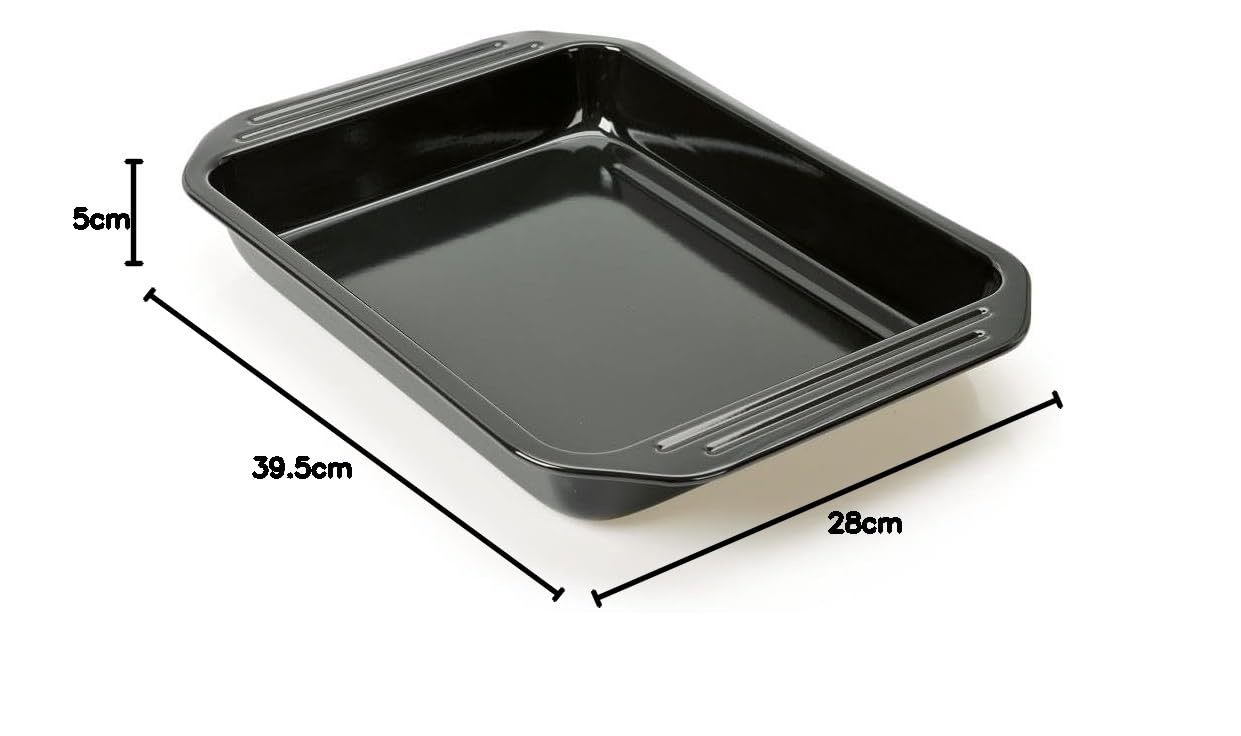 ORIGINAL KAISER Cuisine Line Bandeja Rectangular para Horno, Negro, 39,5 x 28 x 5 cm