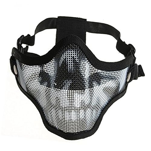 BESPORTBLE Outdoor Metal Mesh Half for and Cs Games Breathable Design with Elastic Headband Lightweight Camouflage Protection