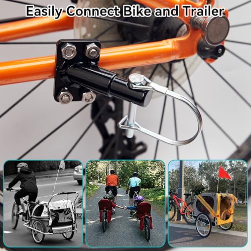 Fahrradanhänger Kupplung Fahrrad Anhängerkupplung Anhänger Adapter Hundeanhänger für Fahrradkupplungen mit Sicherungsstift Kinderanhänger Hundefahrradanhänger Hunde Haustier Kinder -Erweiterte Version