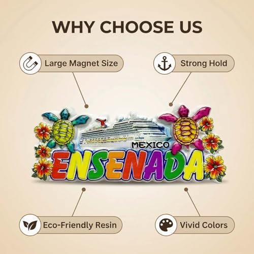 Imán decorativo 3D de resina Ensenada México miniatura 5
