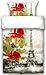 Produktbild beties Je t`aime Paris Wendebettwäsche ca.155x220 + 80x80 cm Mako Satin Luxus Baumwolle Digitaldruck Farbe Weiß Rot gelümt