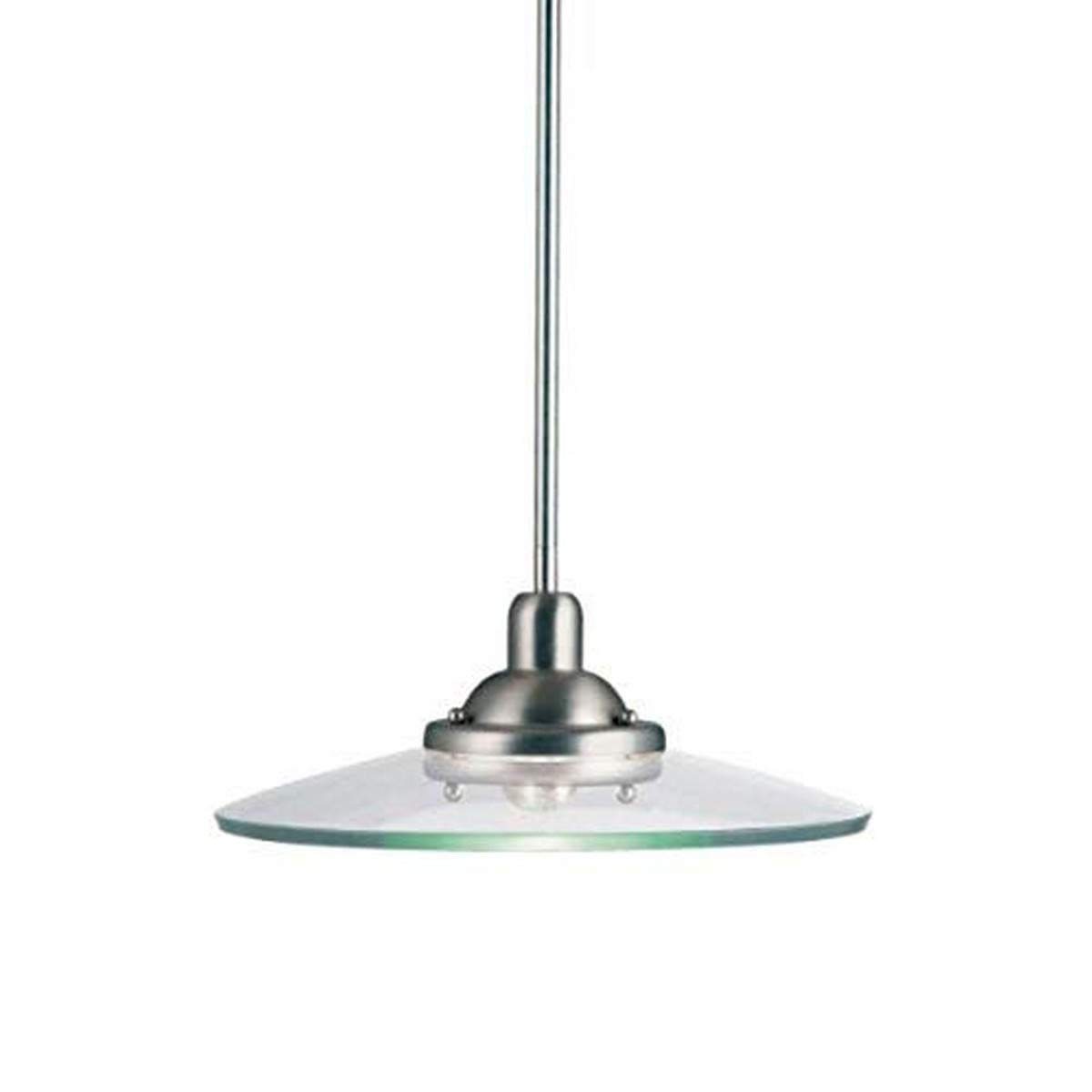 Kichler 2643NI, Galaxie Mini Round Pendant, 1 Light, 60 Total Watts, Brushed Nickel,14" Wide