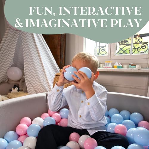 Toodly Baby Ball Pit for Toddlers and Babies 40''x 12''x 2'' - Sturdy Foam Baby Ball Pit - Durable Ball Pits for Toddlers 1-3 - Soft Feel Large Ball Pit - Baby Ball Pit Balls NOT Included