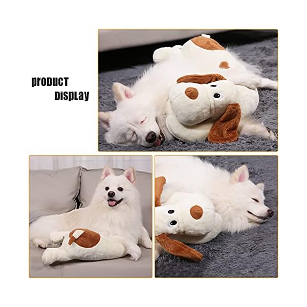 WEOK-Puppy-Heartbeat-Toy-Dog-Heartbeat-Toy-for-Separation-Anxiety-Relief-Puppy-Toy-with-Heartbeat-Stuffed-Animal-Anxiety-Calming-Behavioral-Aid-Plush-Toy-for-Dogs-Cats-Pets Behavioral Training Aid Toy