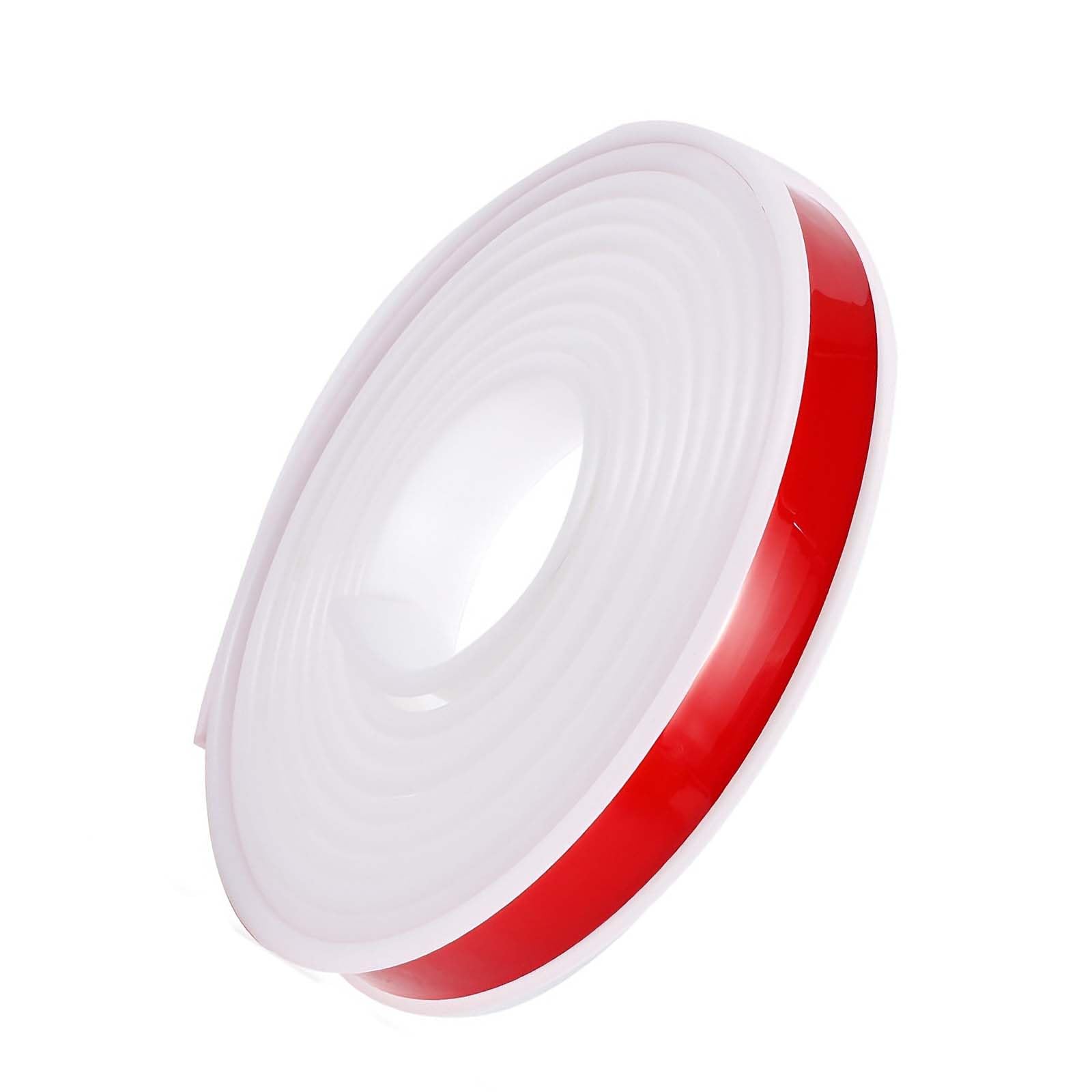 U-Shape Flexible Furniture Edge Banding, 10m U-Shape Flexible Self-Adhesive TPE Edge Banding Wood Waterproof(White,Inner Width 32mm)