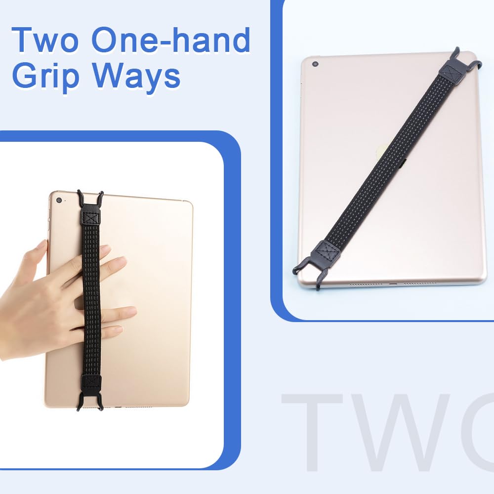 3 Cinghie Elastiche Per Tablet, Cinturino Da Mano Antiscivolo Universale, Per E-Reader E Tablet >10 Pollici, Supporto Ergonomico - 6