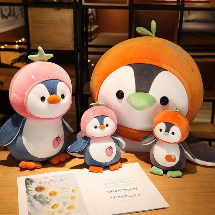 Image of Fruit Penguin Pink - Soft Plush Stuffed Toy for Kids & Girlfriend, Soft Toy for Kids - Birthday Gift for Girls, Plush Toy Big Cuddly Hugging Bear, Gifts for Valentine's Day