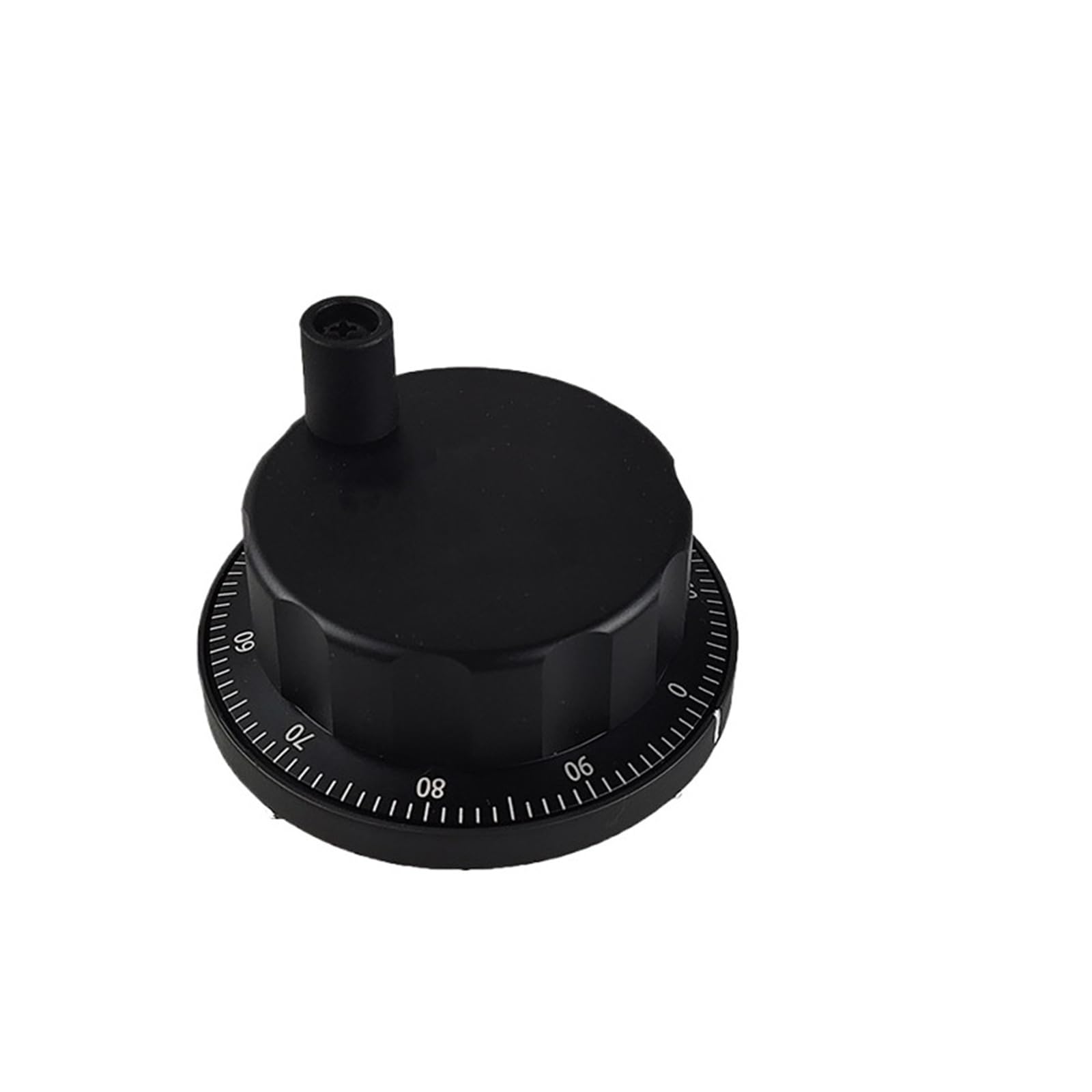 JWSEO 80mm Pulser Electronic Handwheel 5V 100Pulser 4 6 pin Manual Pulse Generator Rotary Encoder(Black,80MM 4 Pin)
