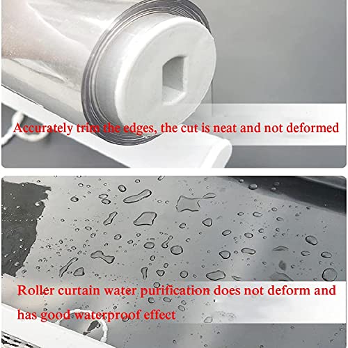 Transparente Rollo Jalousien Durchsichtige Vinyl-Rollos Für Den Außenbereich, Durchsichtige Rollos Für Den Außenbereich Mit Beschlägen, Regenschutzvorhang Für Fenster Im Freien, Pavillon, Balkon, Küch