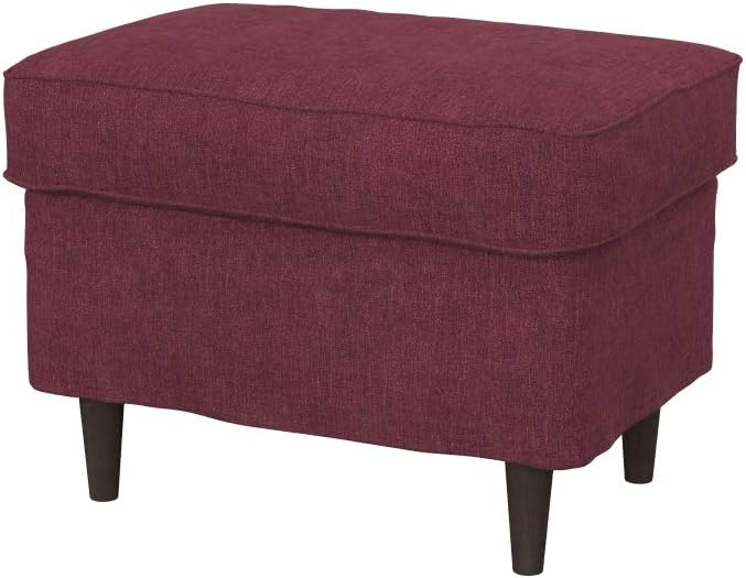 Soferia Replacement Compatible Cover for Strandmon Footstool, Fabric Softi Cherry
