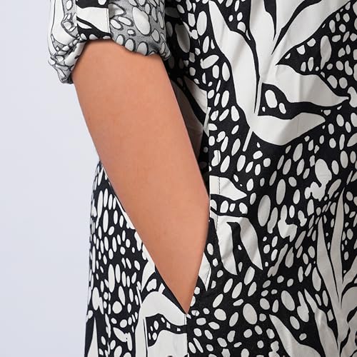 Image of Midi Dress for Women | Rayon A-Line Dress with Pockets | Casual Western Dress for Women | Comfortable Everyday Wear