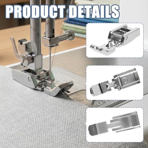 Pie para coser cremallera compatible con varias máquinas miniatura 4