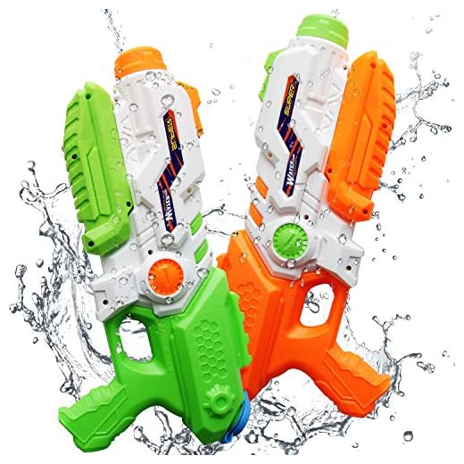 ToyerBee Water Gun for Kids, 2 Pack Squirt Guns 1200CC High Capacity &30-35 Feet Shooting Range, Water Toys for Kid&Adult