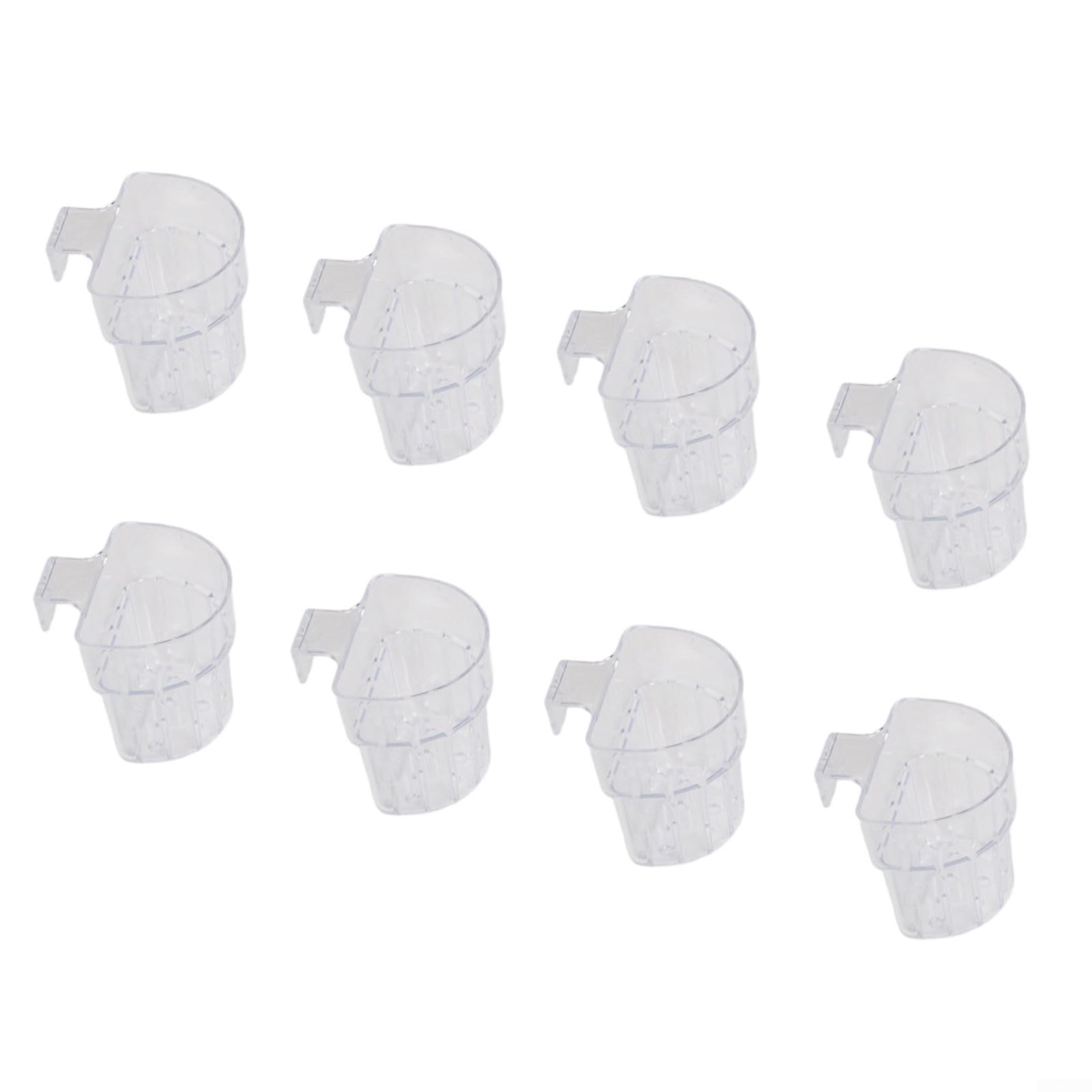 Set mit 8 transparenten Aquarium-Pflanzenhaltern mit Haken zum Aufhängen, optimale Positionierung für das Wachstum von Aquarien (B)
