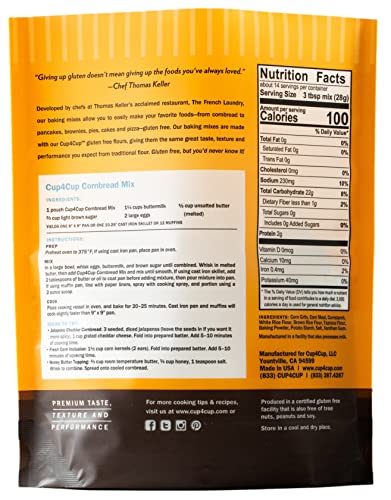 Cup4Cup Gluten Free Cornbread Mix, 0.88 Lbs #TOP1