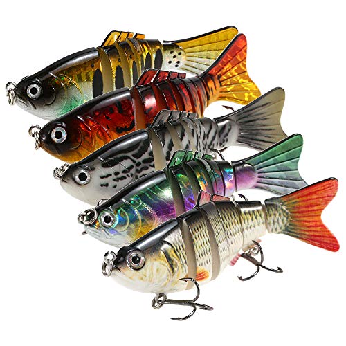 Iscas de pesca, Andoer Conjunto de 5 unidades de iscas de pesca 10 cm 20g isca dura Isca dura Armadu