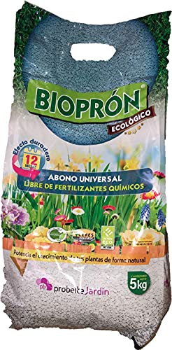 Probelte BIOPRON Abono Universal Ecológico Potenciador Crecimiento Natural de Plantas y Cultivos, Saco 5 Kilogramos