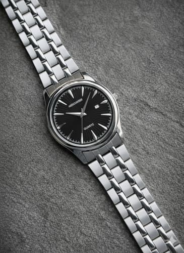 Image of Affordable Men's Wrist Watch Under 499 | Men Watch | Classic Round Dial | Quartz Movement | Stainless Steel Belt | Lightweight & Durable Design | Analog Display | Adjustable Lock |Trendy Party & Office Wear