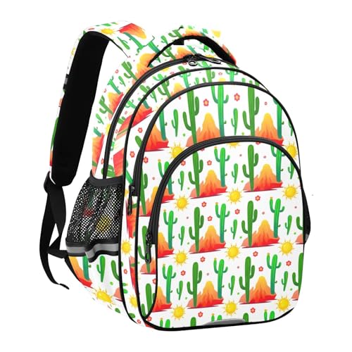 Emelivor Mountain Sun Flowers White Kids Backpack Toddler School Backpack Book Bag Backpacks Schoolbag for Girls,S2