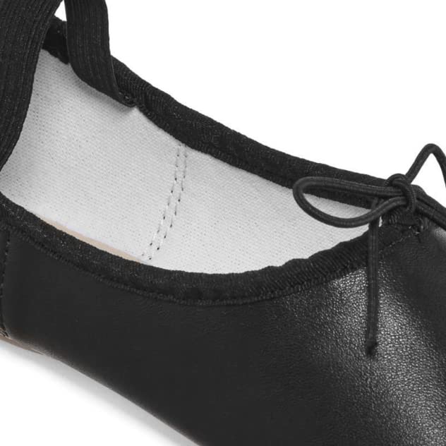 Ballet Dance Black Shoes Leather Sole ~Practical & Light Weight Size 10 for Girls2