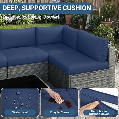 Image of Patio Sectional Furniture Set, Outdoor Sectional Furniture for All-Weather