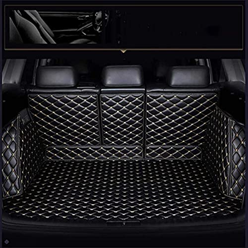 FORFBMUK Cobertura Completa Cuero Coche Alfombrillas Maletero para Audi S8 2014~2017, Impermeable Antislip Durable Trunk Mats Boot Bandeja Funda(Color:negrobeige) Cover