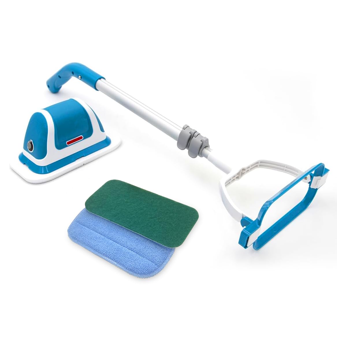 Mediawave Store - Lavapavimenti Lucidatrice Multifunzione, Scrubber Elettrico Multisuperficie Wireless, Spazzola per Pulizia della Casa con Tecnologia a Vibrazioni, Lava Pavimenti con Asta Telescopica