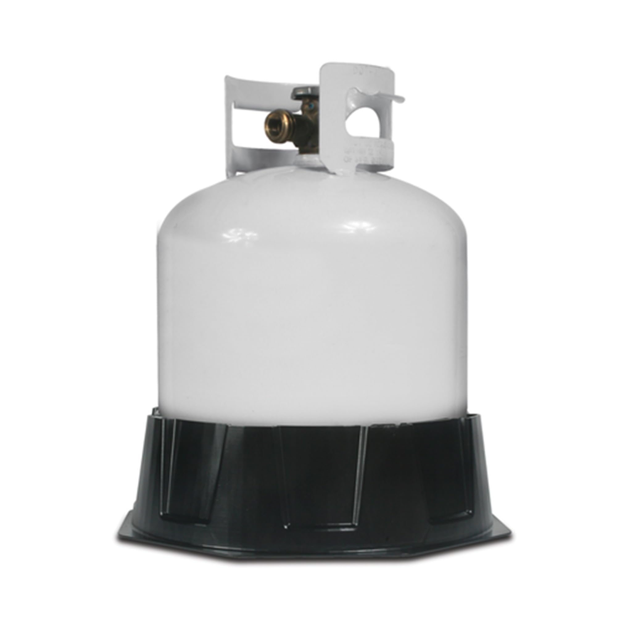 Camco 57236 Podstawa stabilizująca cylindra do zbiornika na propan 9 kg i 13,6 kg, czarna